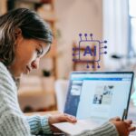 Student using AI to study