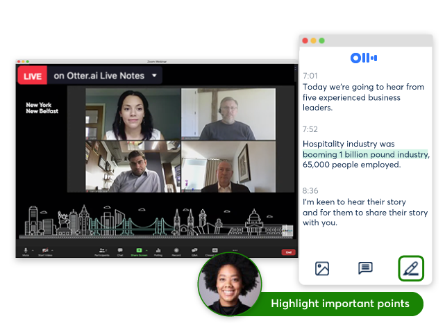 Using Otter.ai in online meeting