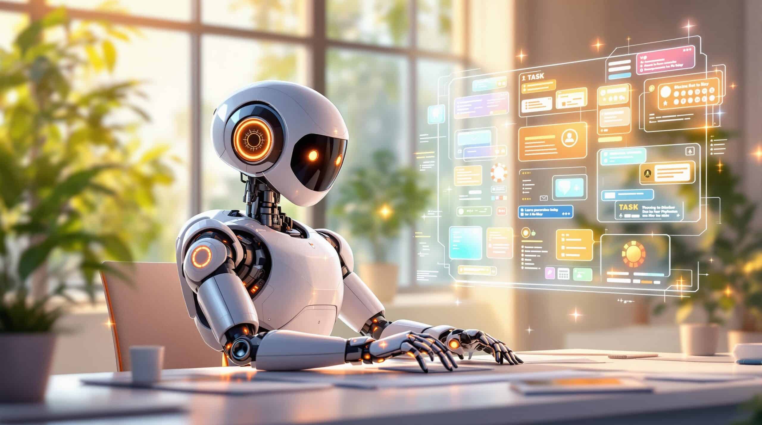 AI robot completing a task